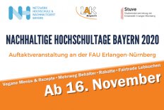 Nachhaltige Hochschultage ab 16. November